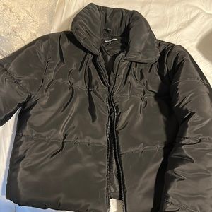 Black cropped puffer